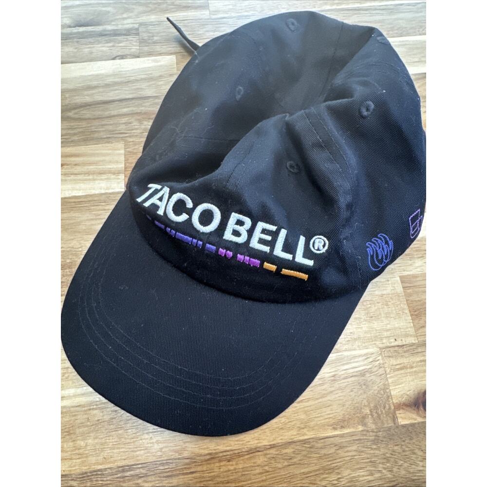 NEW Taco Bell‎ Employee Uniform Baseball Hat Cap Adjustable Black One Size(E)